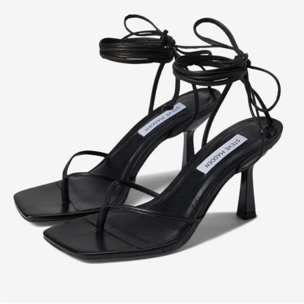 Steve Madden Black Strappy Heels size 6.5